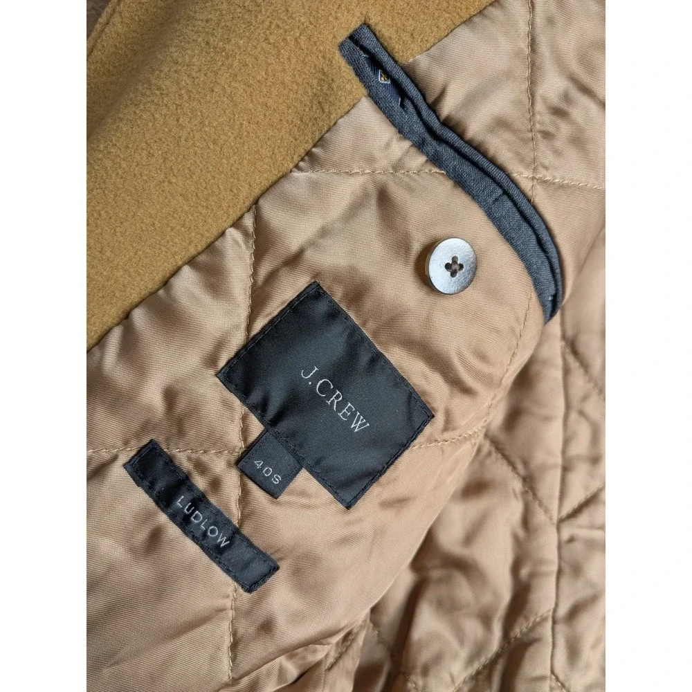 J Crew Ludlow Wool Cashmere Top Coat Camel Tan Mens Size 40S‎